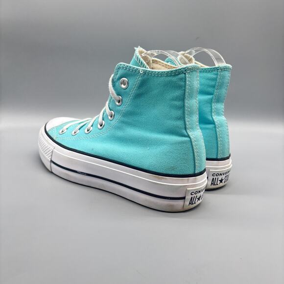 Converse Shoes Womens 6.5 Blue Chuck Taylor All Star High Top Platform Sneakers - Picture 5 of 9